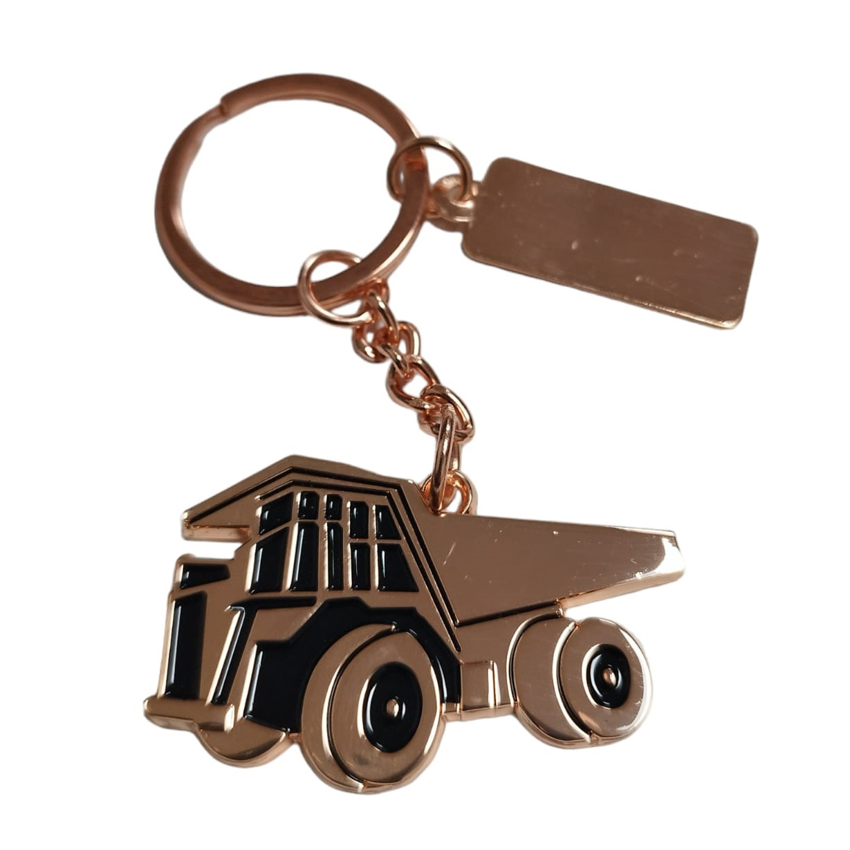 Llavero Camión Minero De Cobre Con Mini Placa Grabada