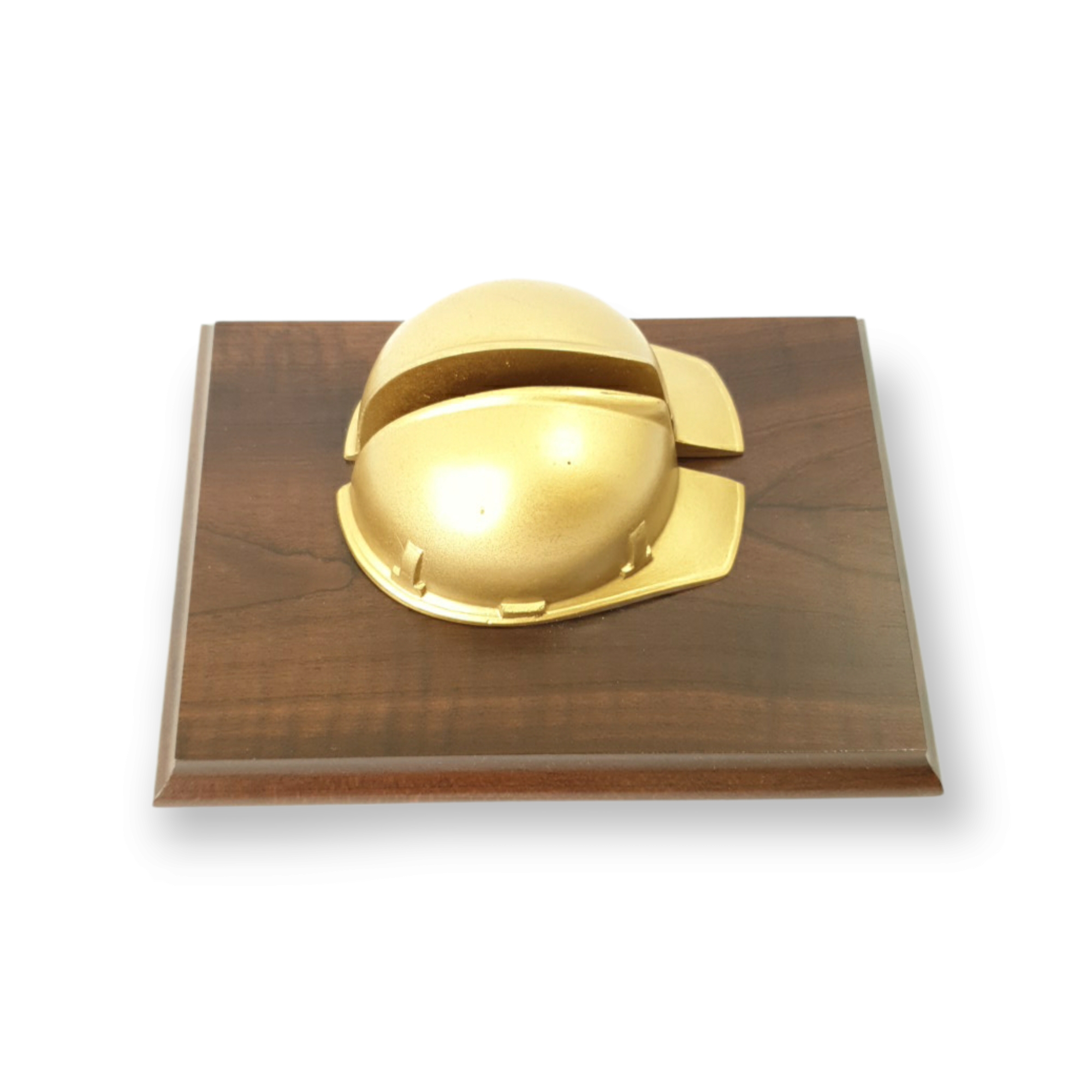 Portacartas Casco De Resina, Base De Madera