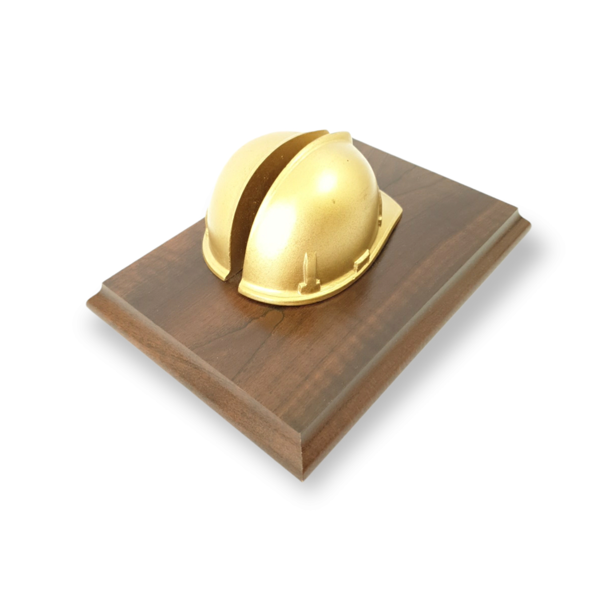 Portacartas Casco De Resina, Base De Madera