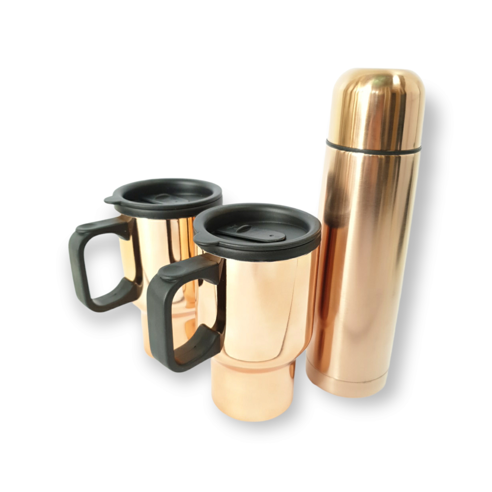 Set De Termo Y Dos Mug Cobrizados
